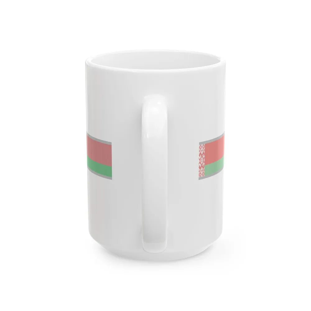 FlagRibbon Belarus Shrt (Belarus) White Coffee Mug - Go Mug Yourself