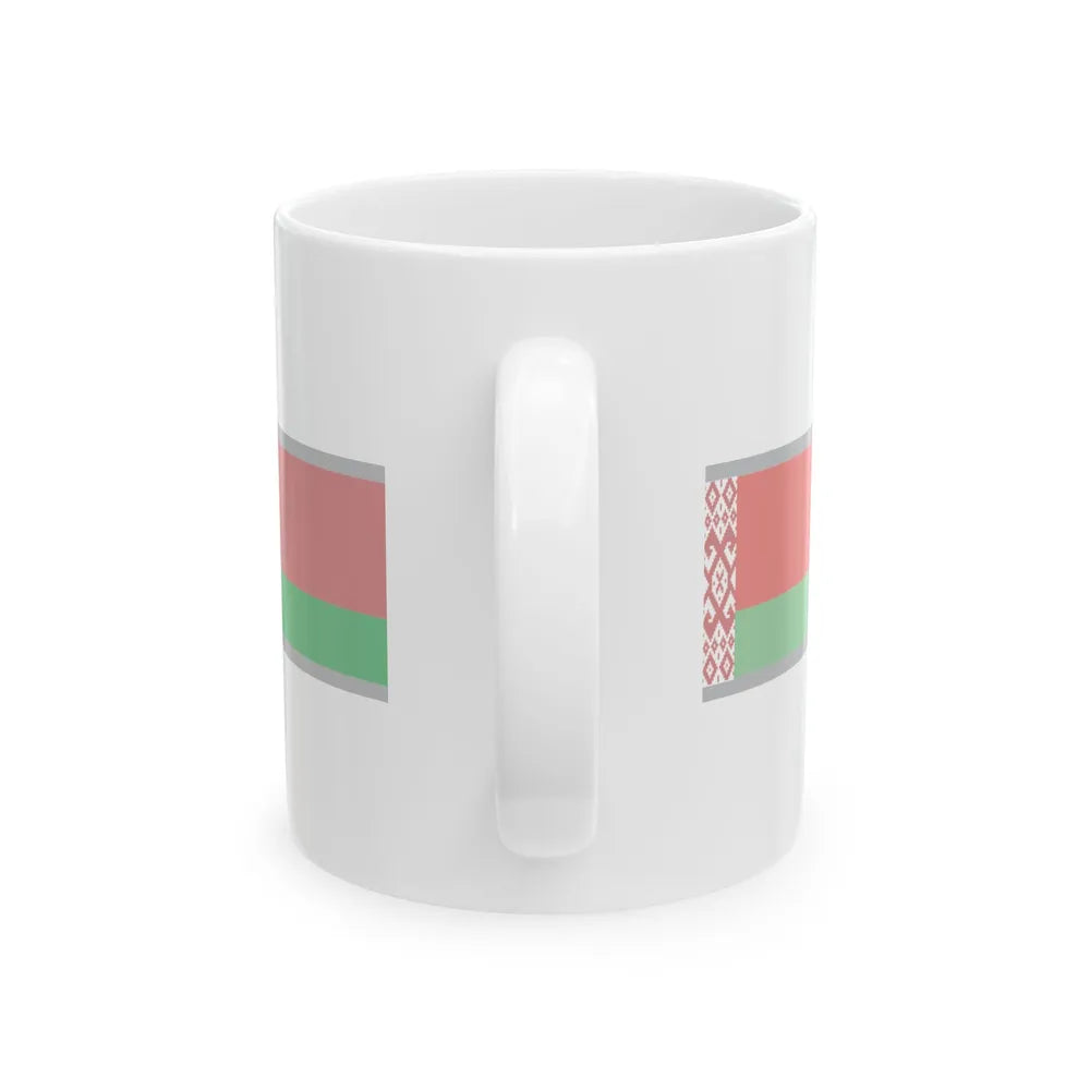 FlagRibbon Belarus Sup Shrt (Belarus) White Coffee Mug - Go Mug Yourself