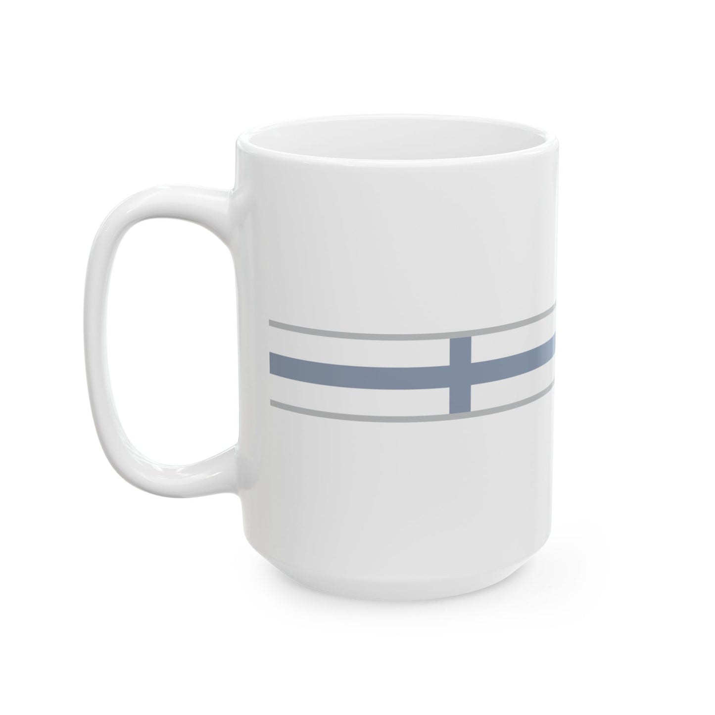 FlagRibbon Finland Shrt (Finland) White Coffee Mug-Go Mug Yourself