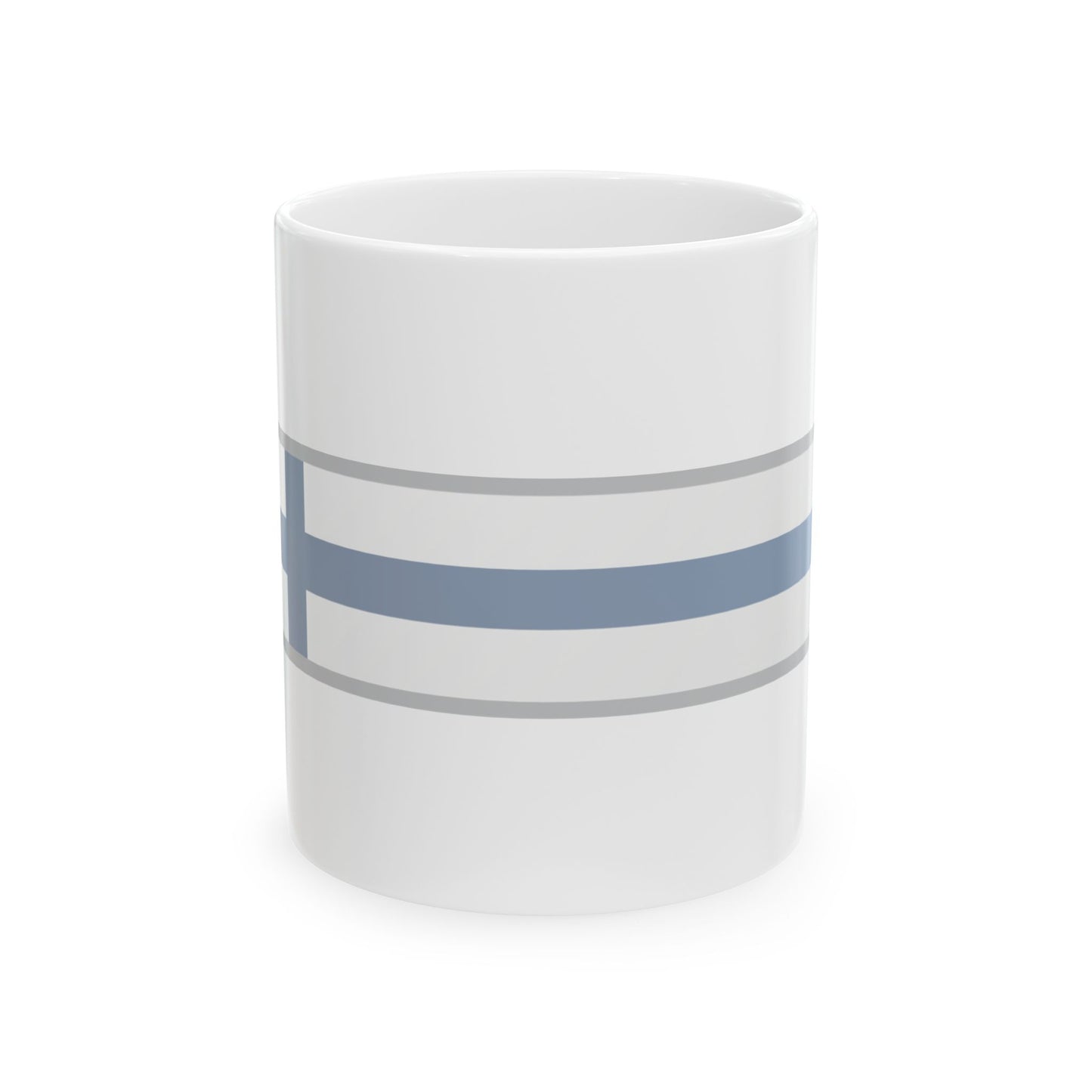 FlagRibbon Finland Sup Shrt (Finland) White Coffee Mug-11oz-Go Mug Yourself