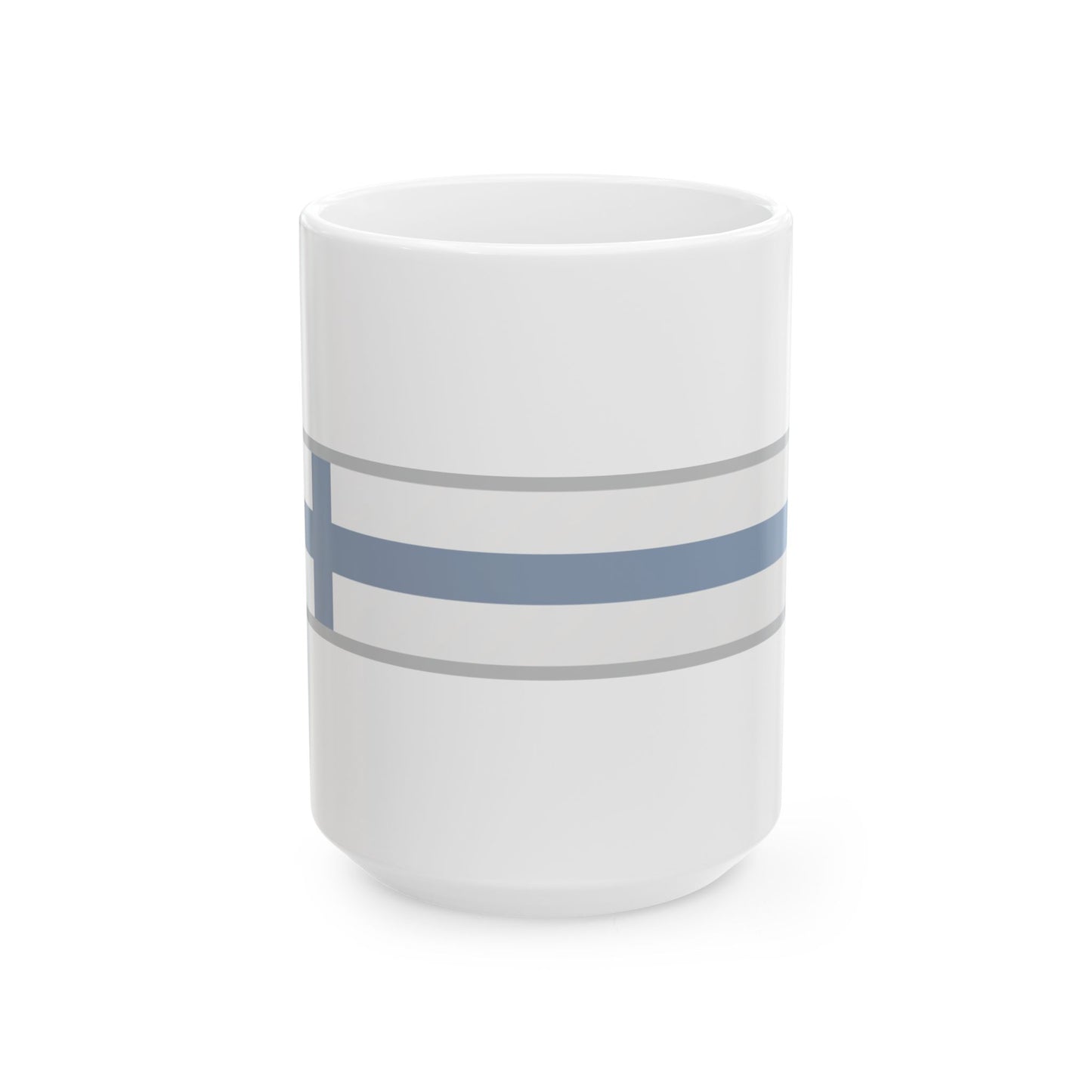 FlagRibbon Finland Sup Shrt (Finland) White Coffee Mug-15oz-Go Mug Yourself