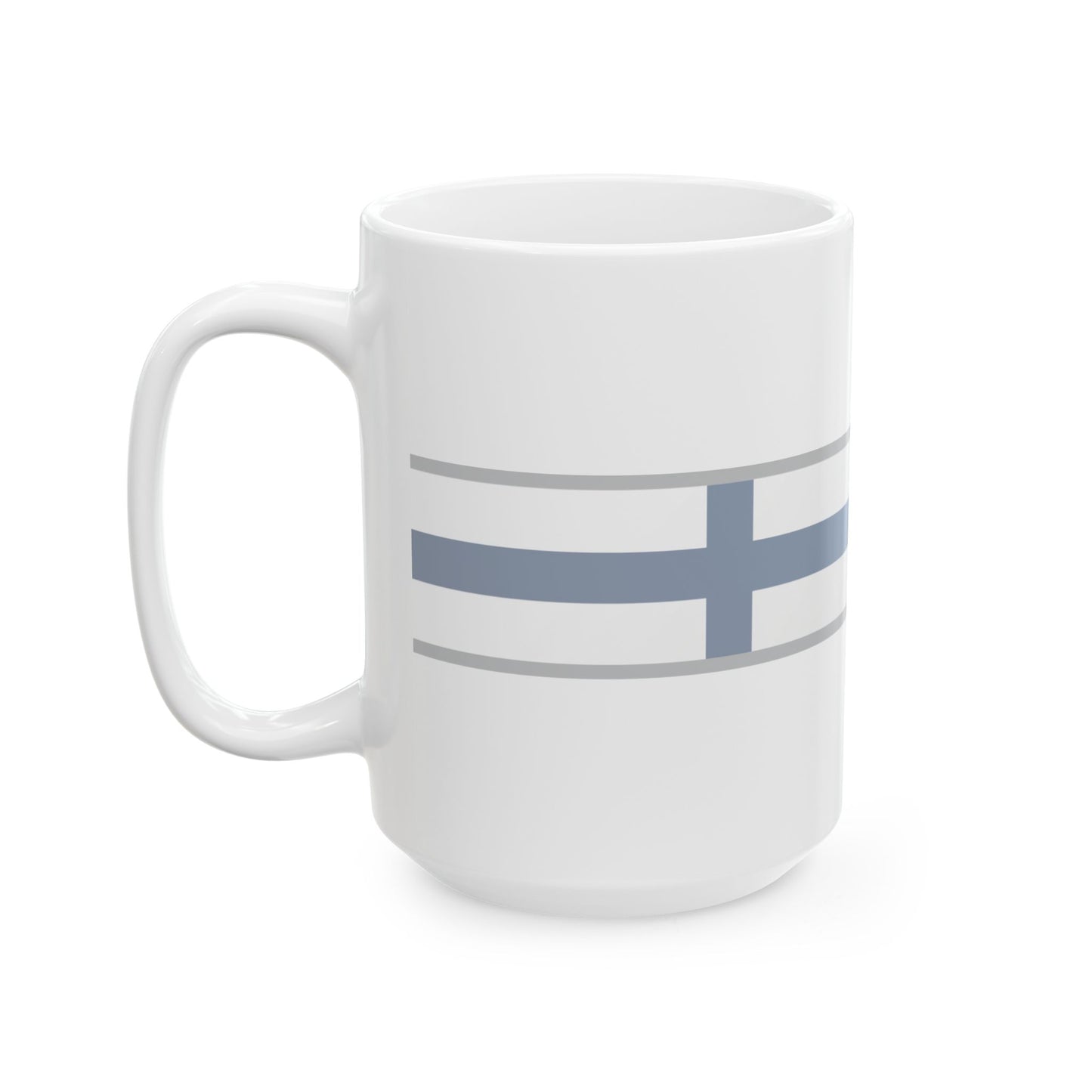FlagRibbon Finland Sup Shrt (Finland) White Coffee Mug-Go Mug Yourself
