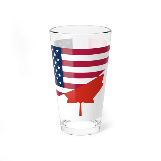 Flags of Canada and the United States (Canada) Pint Glass 16oz 16oz - Go Mug Yourself