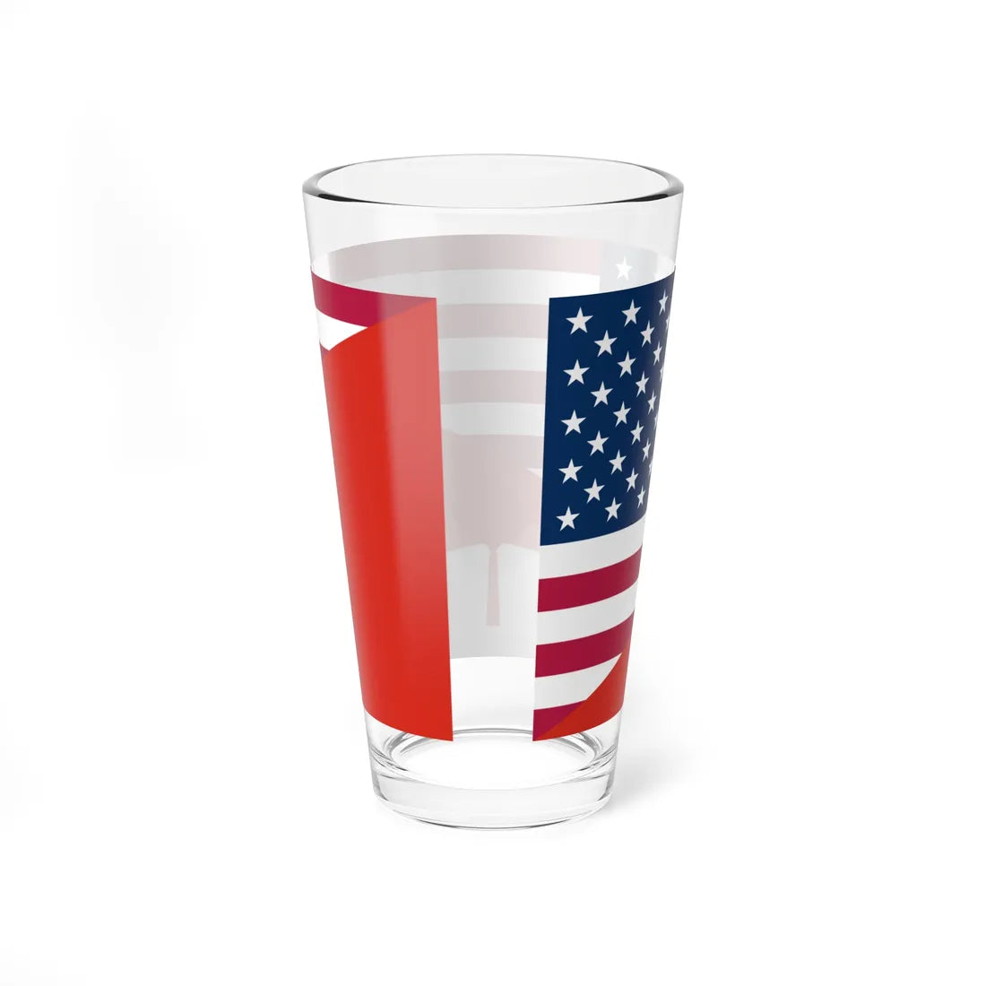 Flags of Canada and the United States (Canada) Pint Glass 16oz - Go Mug Yourself