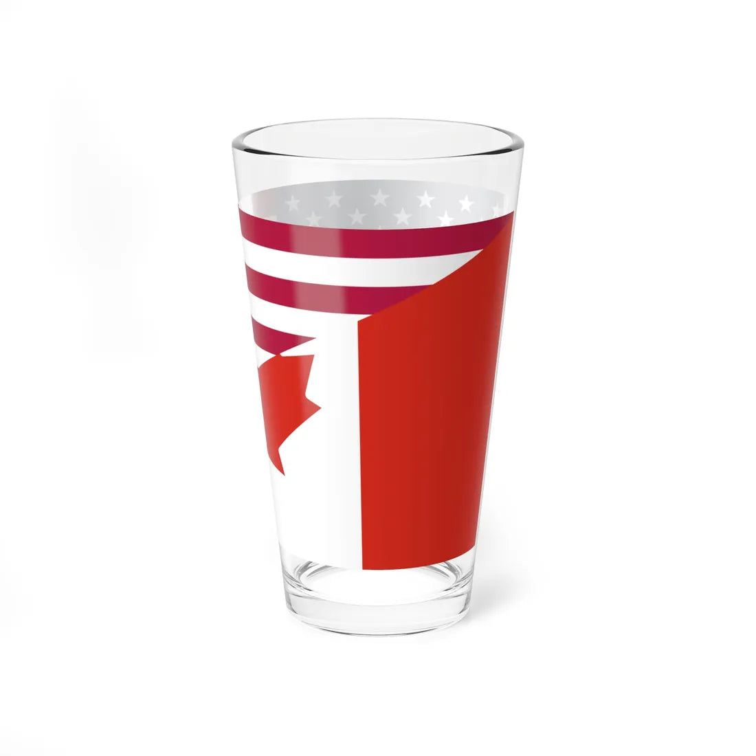Flags of Canada and the United States (Canada) Pint Glass 16oz - Go Mug Yourself
