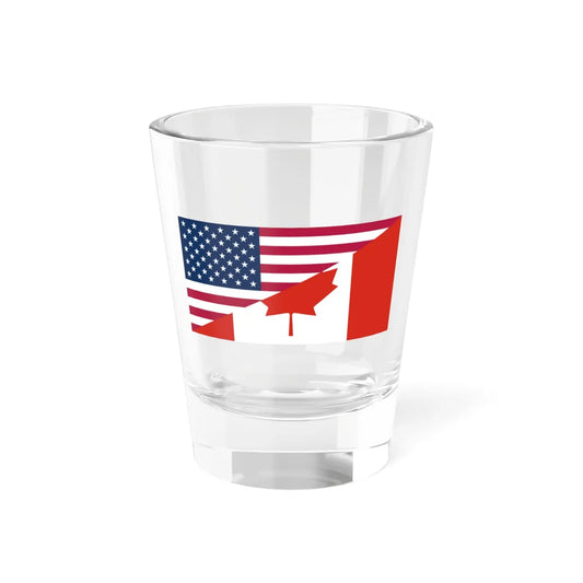 Flags of Canada and the United States (Canada) Shot Glass 1.5oz 1.5oz - Go Mug Yourself
