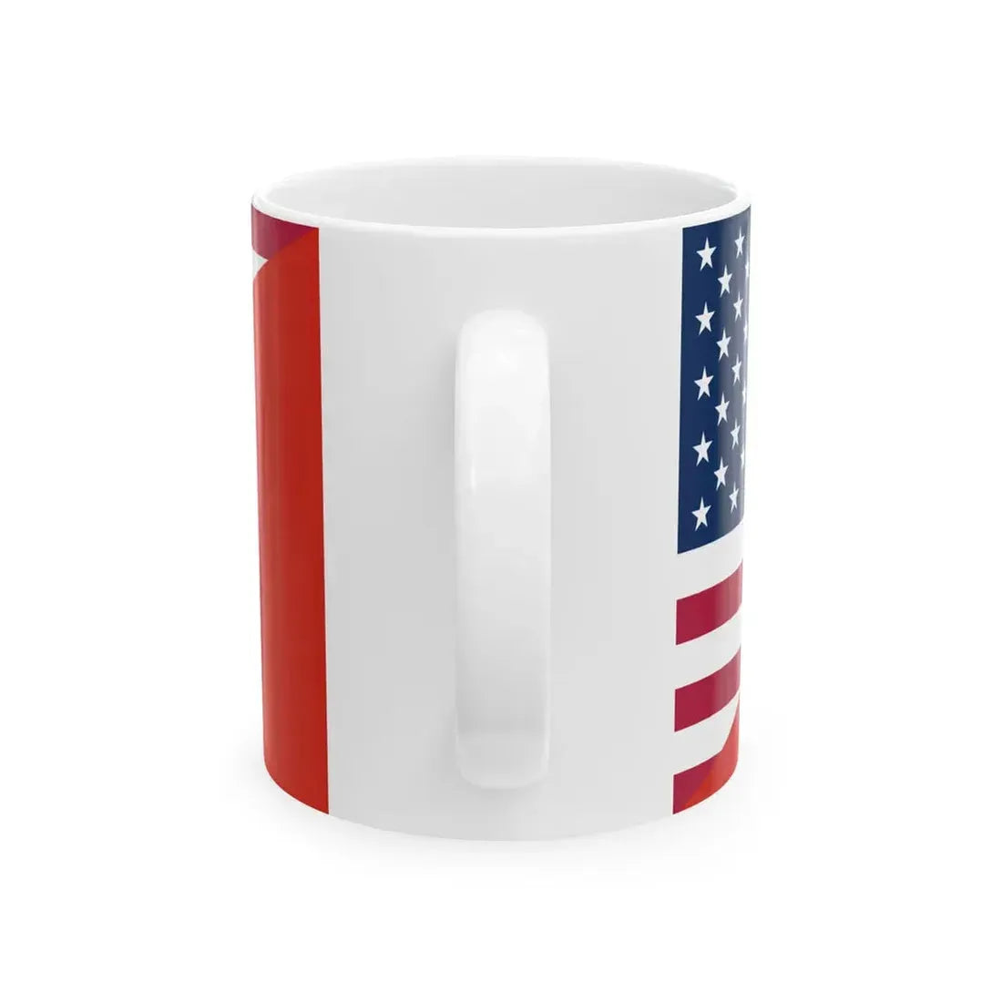 Flags of Canada and the United States (Canada) White Coffee Mug - Go Mug Yourself