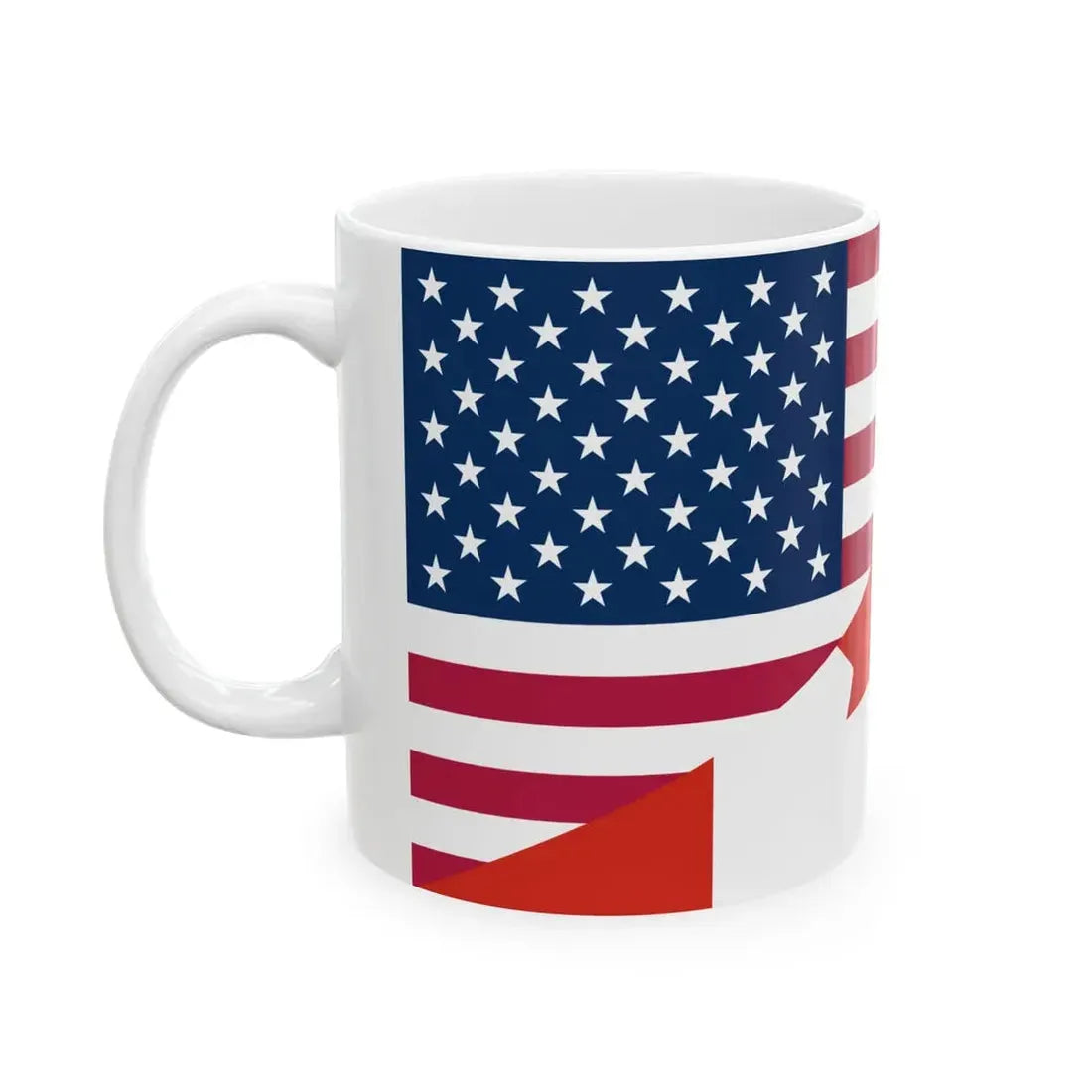 Flags of Canada and the United States (Canada) White Coffee Mug - Go Mug Yourself