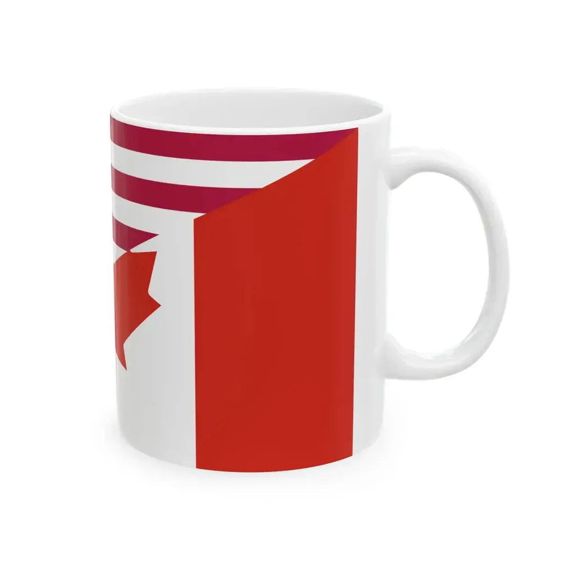 Flags of Canada and the United States (Canada) White Coffee Mug - Go Mug Yourself