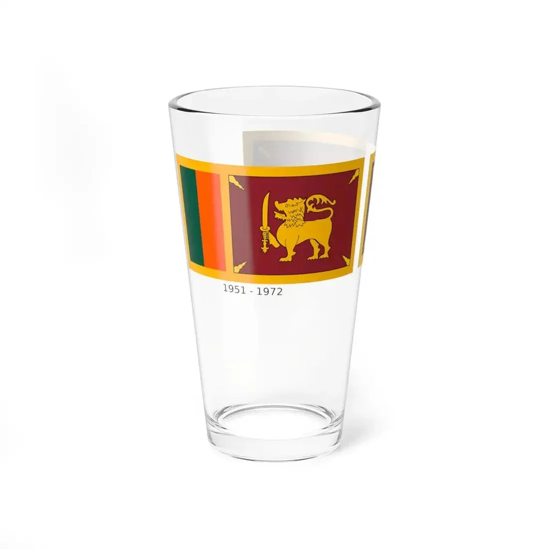 Flags of Dominion of Ceylon (Sri Lanka) Pint Glass 16oz - Go Mug Yourself
