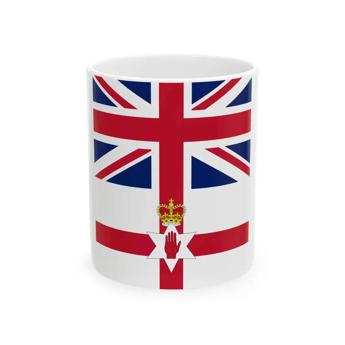 Flags of the United Kingdom and Northern Ireland 1953-1972 (Ireland) White Coffee Mug 11oz - Go Mug Yourself