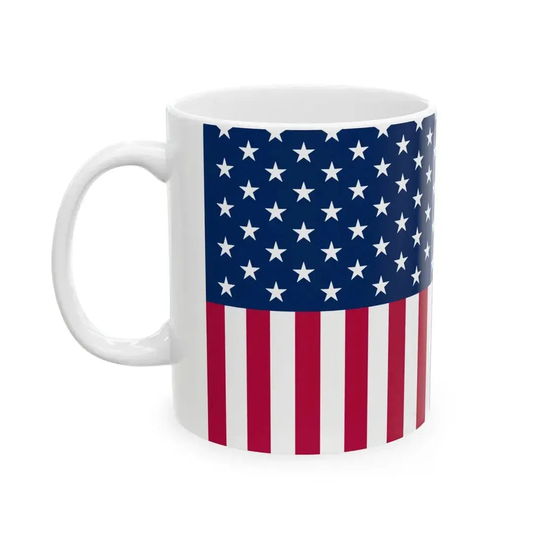 Flags of USA and the US Army 16-9 ratio (United States) White Coffee Mug - Go Mug Yourself