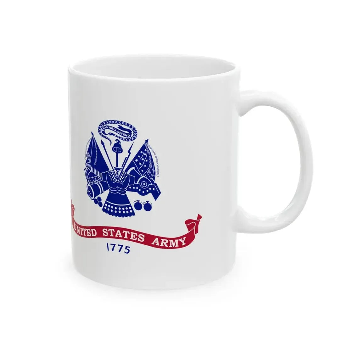 Flags of USA and the US Army 16-9 ratio (United States) White Coffee Mug - Go Mug Yourself