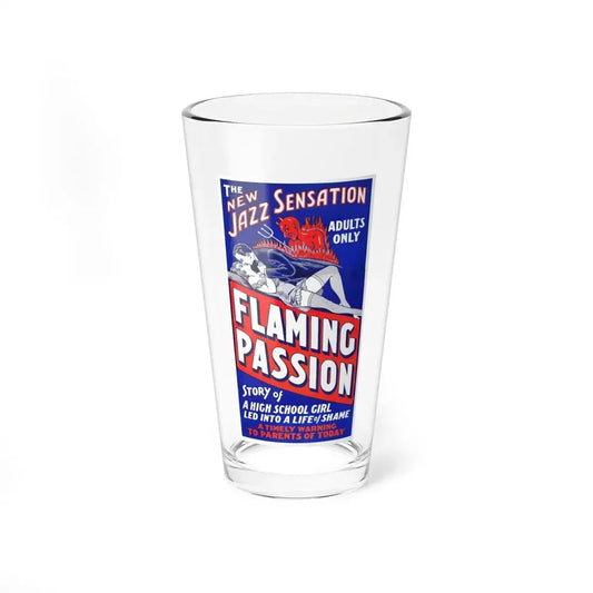 FLAMING PASSION 1923 Movie Poster - Pint Glass 16oz 16oz - Go Mug Yourself