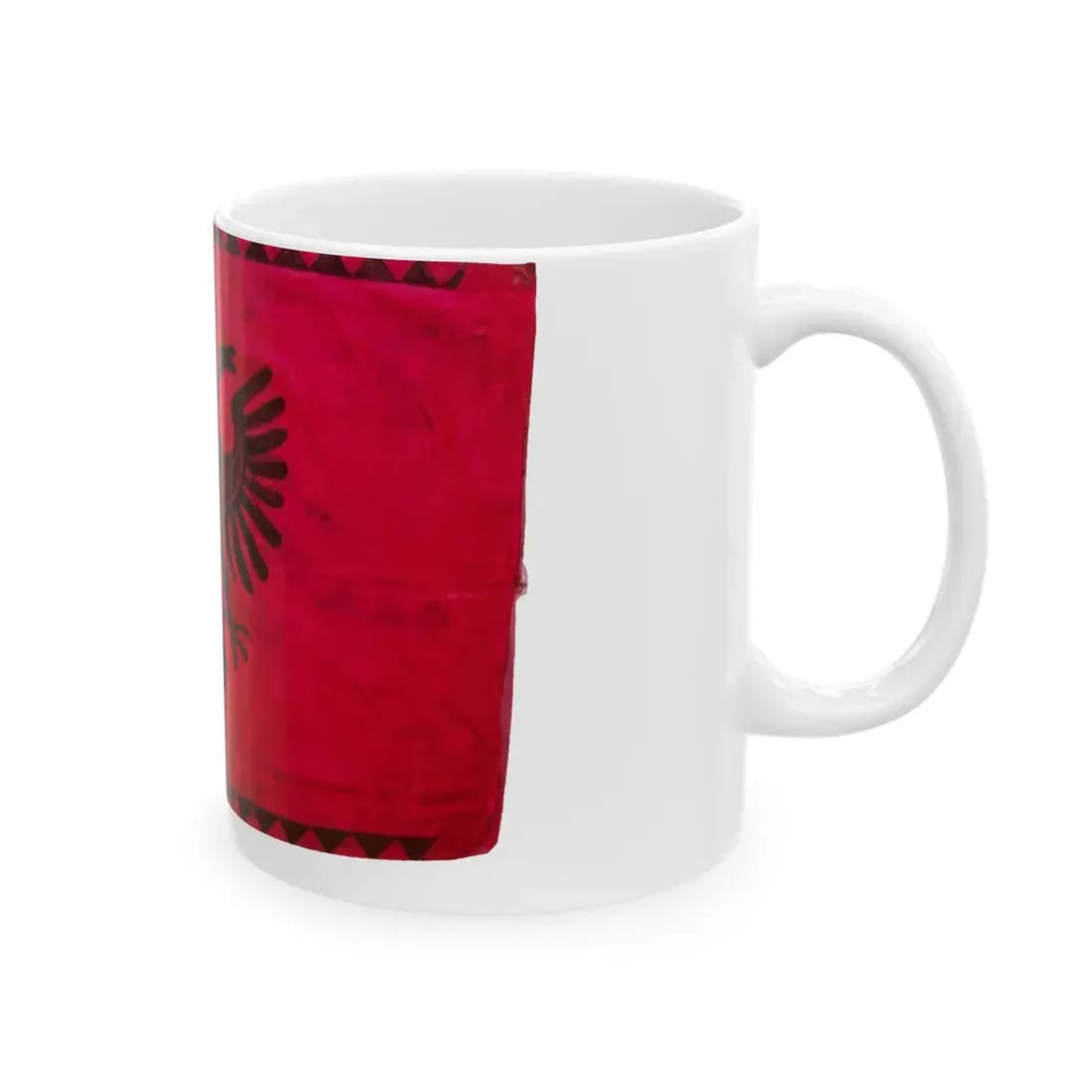 Flamuri i Batalionit Sulmues Ushtarak Shkumbini (Albania) White Coffee Mug - Go Mug Yourself