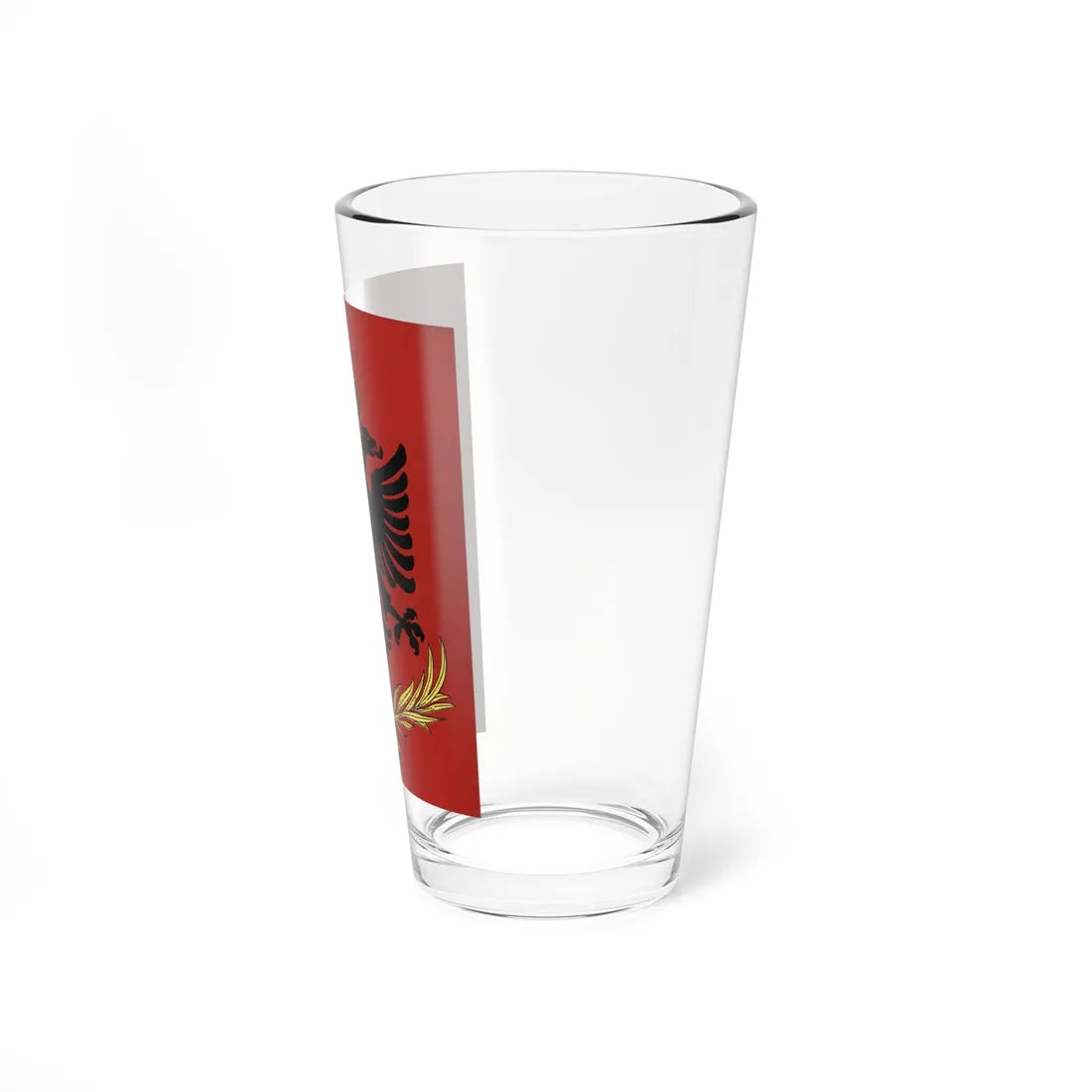 Flamuri i N.M. së Tij dhe i Ushtrisë (Albania) Pint Glass 16oz - Go Mug Yourself
