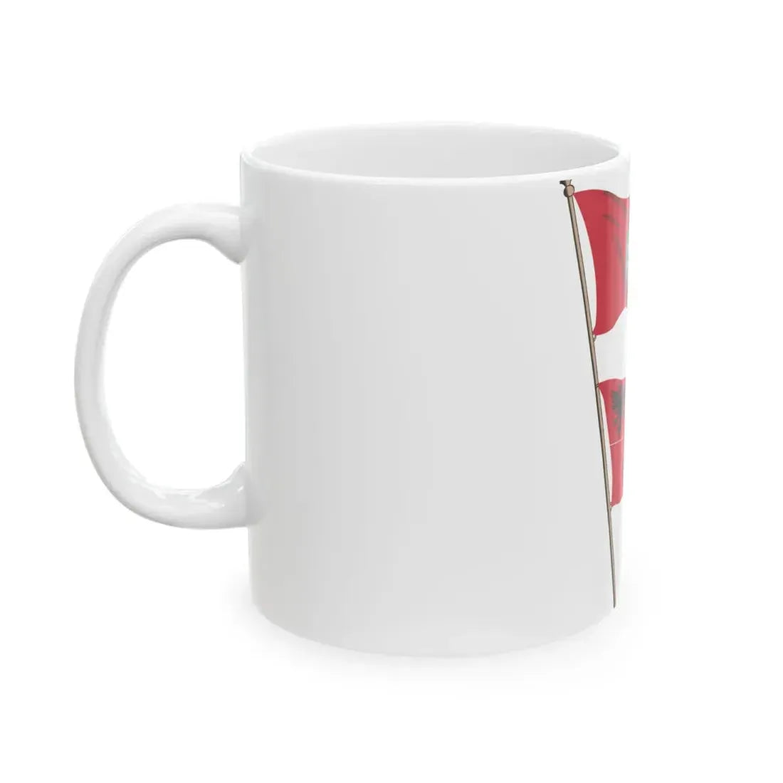Flamuri i Partis Nacional-Ballkanike Shqiptare 1929 (Albania) White Coffee Mug - Go Mug Yourself