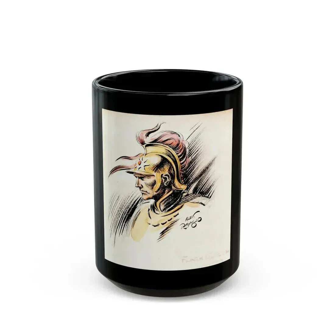 Flash Gordon Illustration (circa 1930s) - Black Coffee Mug 15oz - Go Mug Yourself