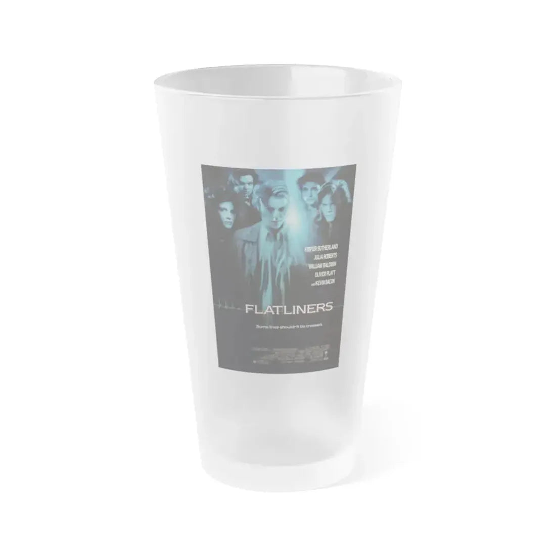 FLATLINERS 1990 Movie Poster - Frosted Pint Glass 16oz 16oz Frosted - Go Mug Yourself
