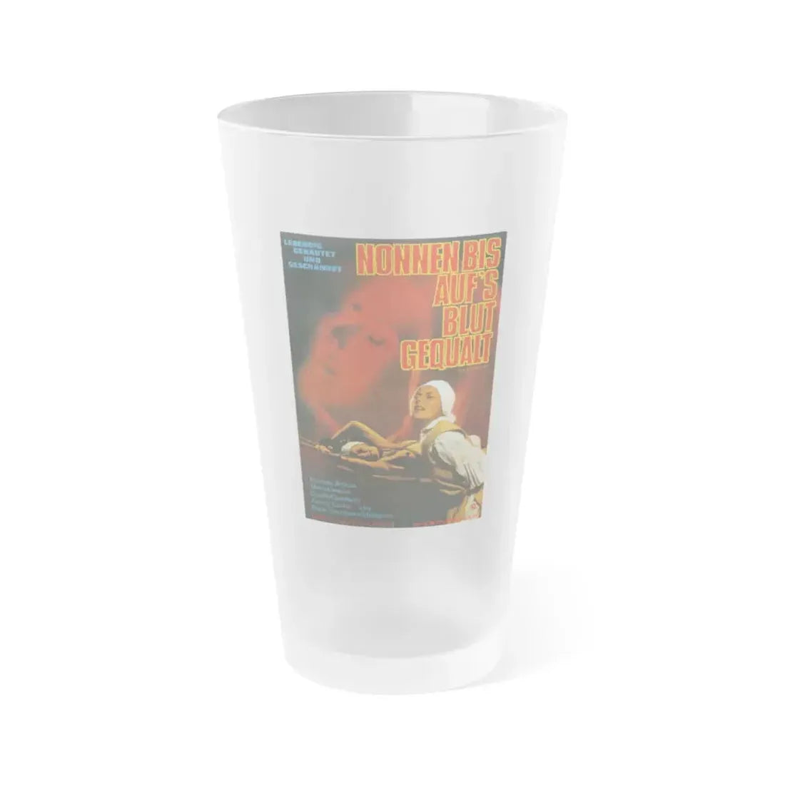 FLAVIA THE HERETIC (GERMAN) 1974 Movie Poster - Frosted Pint Glass 16oz - Go Mug Yourself