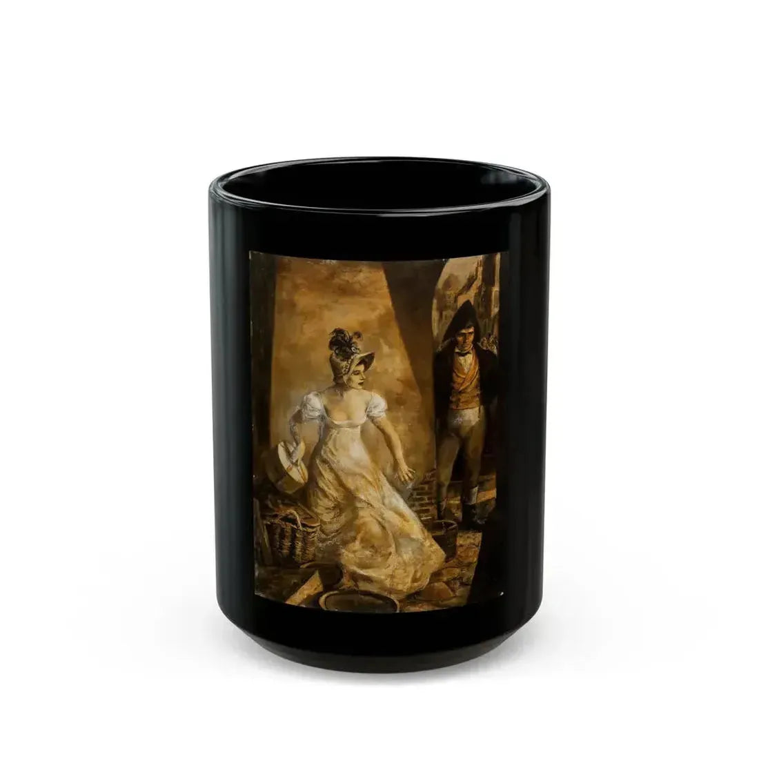 Fleeing the Crowd - Black Coffee Mug 15oz - Go Mug Yourself