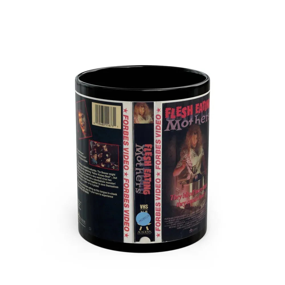 FLESH EATING MOTHERS (VHS COVER) - Black Coffee Mug 11oz - Go Mug Yourself