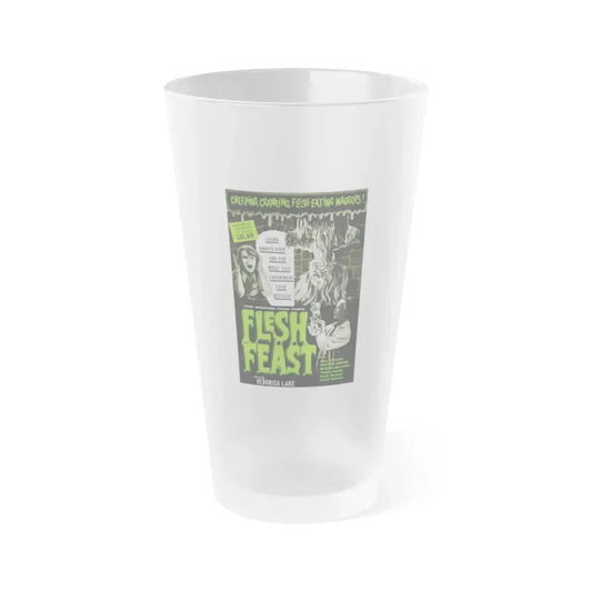 FLESH FEAST 1970 Movie Poster - Frosted Pint Glass 16oz 16oz Frosted - Go Mug Yourself