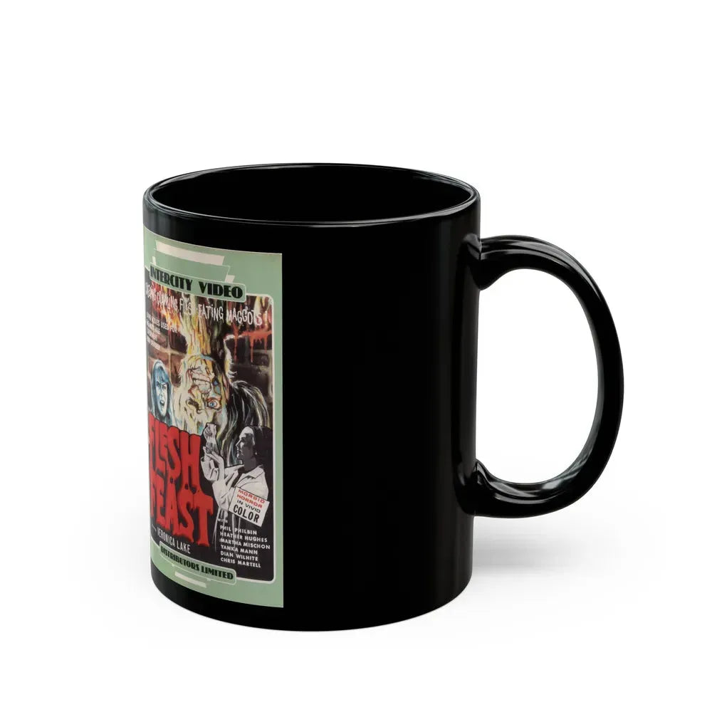 FLESH FEAST INTERCITY VIDEO (VHS COVER) - Black Coffee Mug - Go Mug Yourself