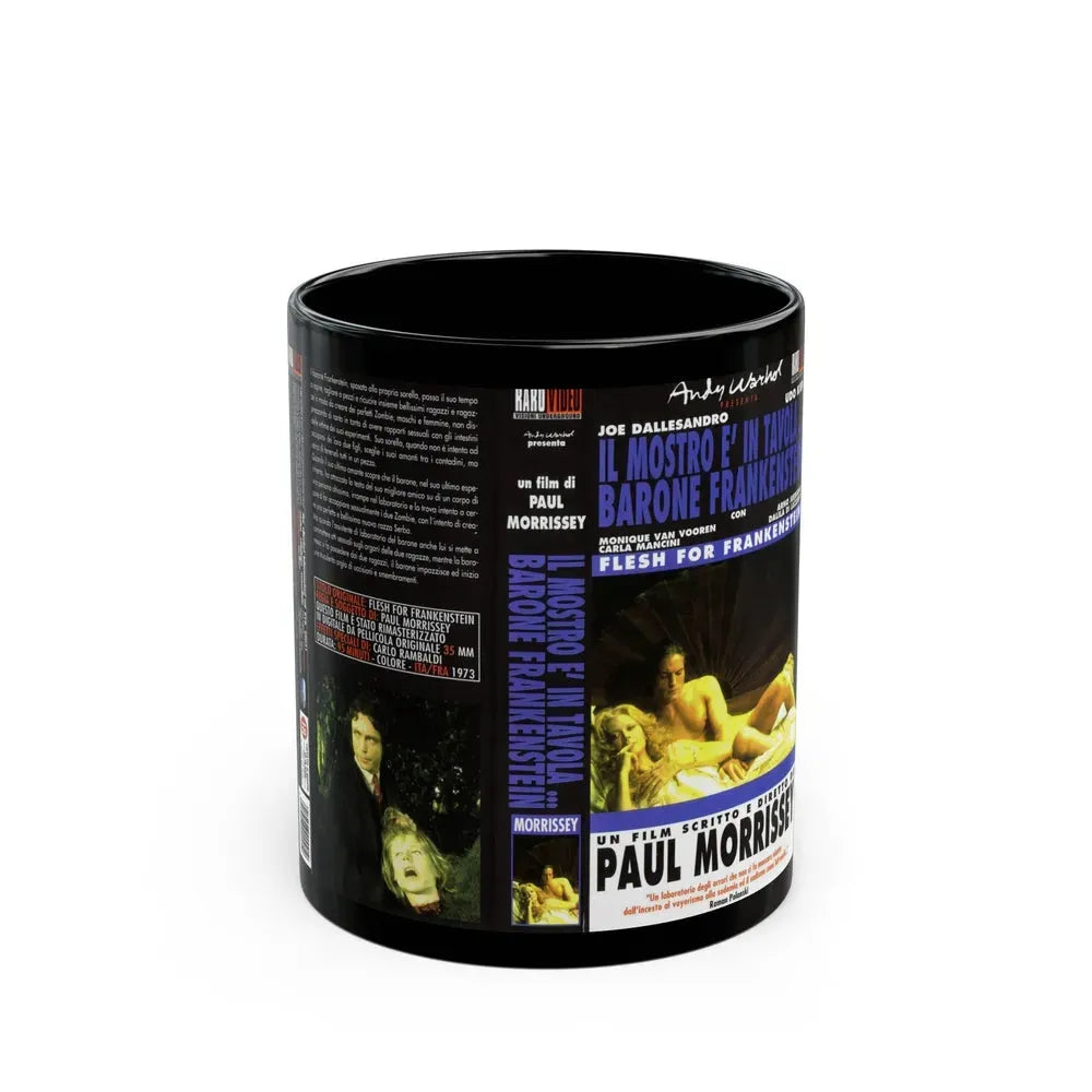 FLESH FOR FRANKENSTEIN (VHS COVER) - Black Coffee Mug 11oz - Go Mug Yourself