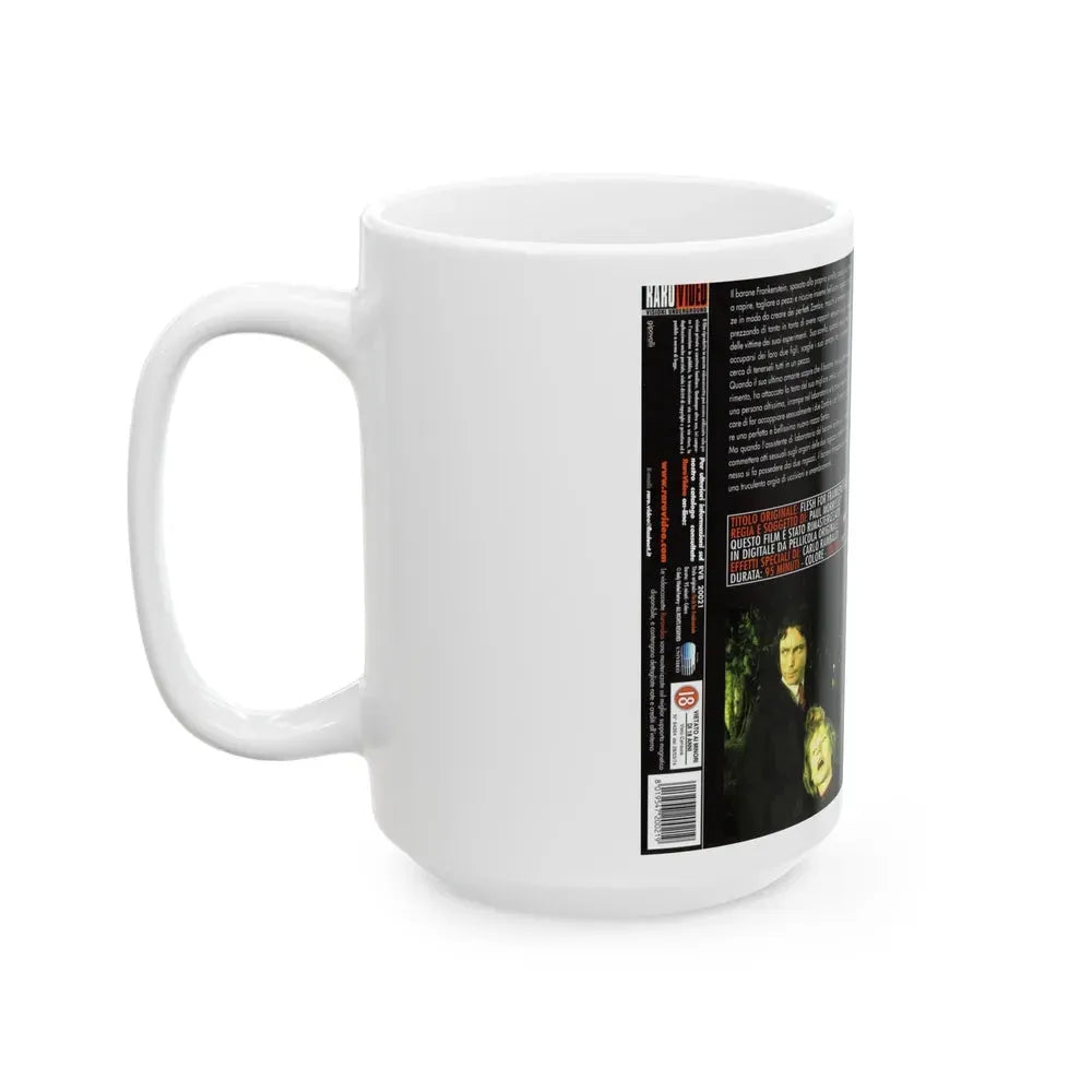 FLESH FOR FRANKENSTEIN (VHS COVER) - White Coffee Mug - Go Mug Yourself