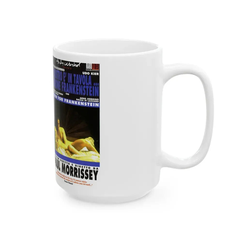 FLESH FOR FRANKENSTEIN (VHS COVER) - White Coffee Mug - Go Mug Yourself