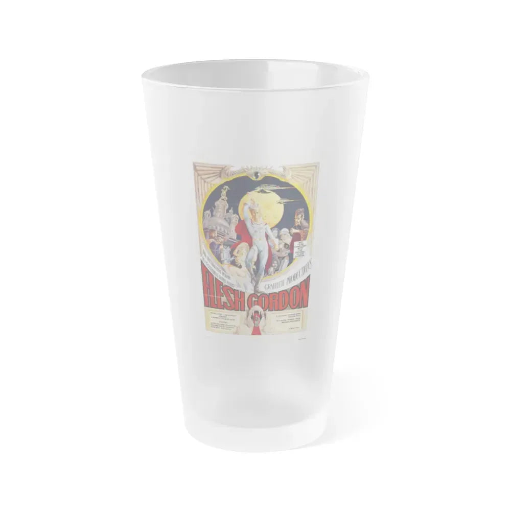 FLESH GORDON 1974 Movie Poster - Frosted Pint Glass 16oz 16oz Frosted - Go Mug Yourself