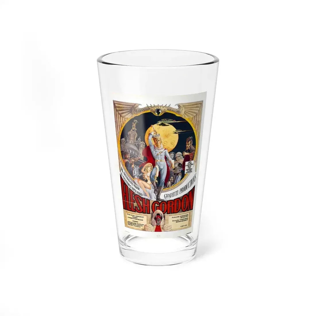 FLESH GORDON 1974 Movie Poster - Pint Glass 16oz 16oz - Go Mug Yourself