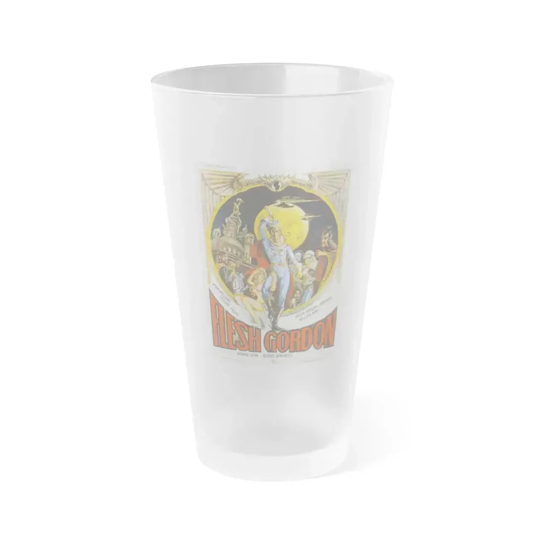 FLESH GORDON (2) 1974 Movie Poster - Frosted Pint Glass 16oz 16oz Frosted - Go Mug Yourself