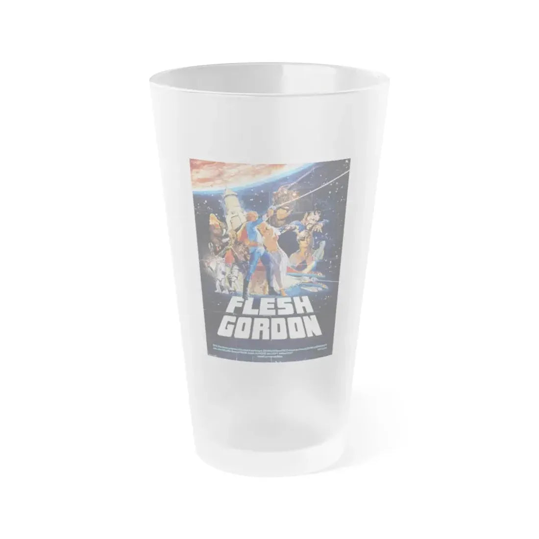 FLESH GORDON (3) 1974 Movie Poster - Frosted Pint Glass 16oz 16oz Frosted - Go Mug Yourself