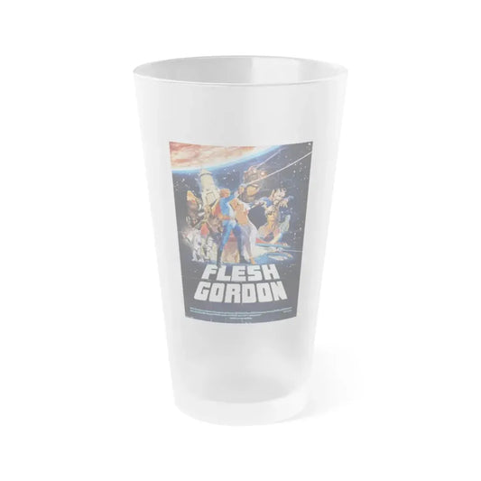 FLESH GORDON (3) 1974 Movie Poster - Frosted Pint Glass 16oz 16oz Frosted - Go Mug Yourself