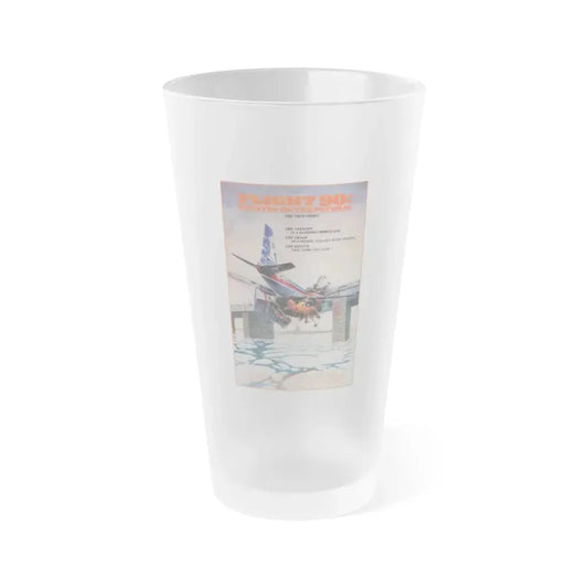 FLIGHT 90 1984 Movie Poster - Frosted Pint Glass 16oz 16oz Frosted - Go Mug Yourself