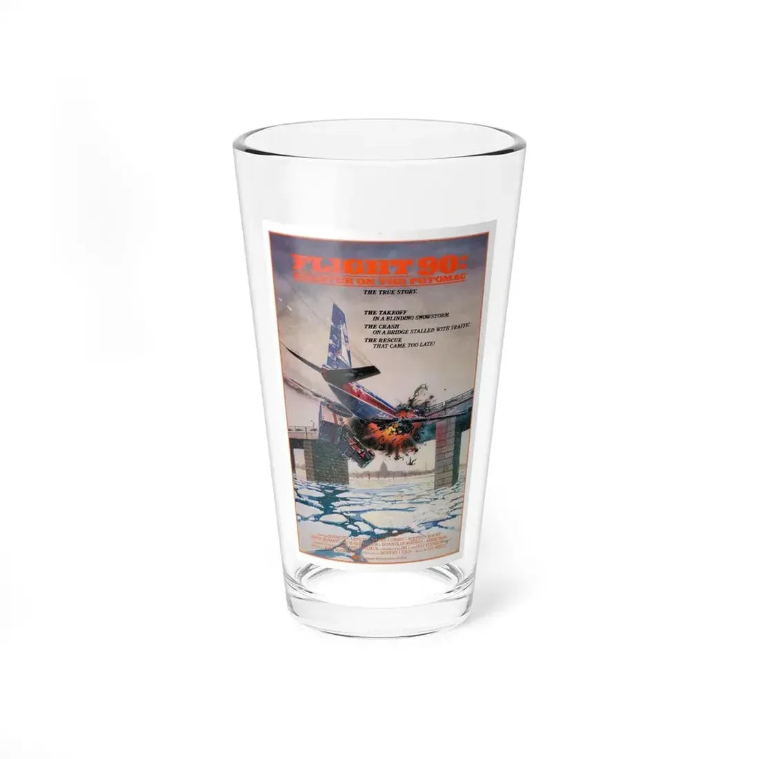 FLIGHT 90 1984 Movie Poster - Pint Glass 16oz 16oz - Go Mug Yourself