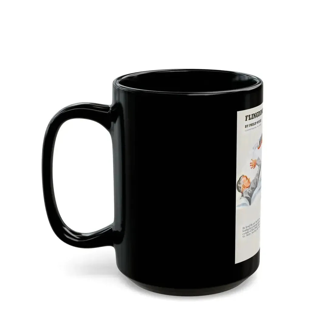 Flingding by Philip Wyle, 1943 - Black Coffee Mug - Go Mug Yourself