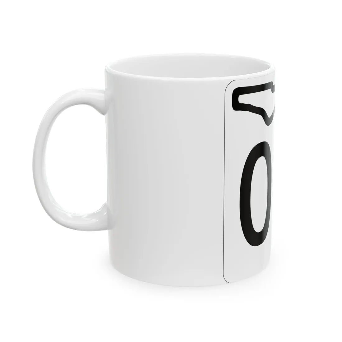 Florida 00 1955 template (Florida) (Road Sign) White Coffee Mug - Go Mug Yourself
