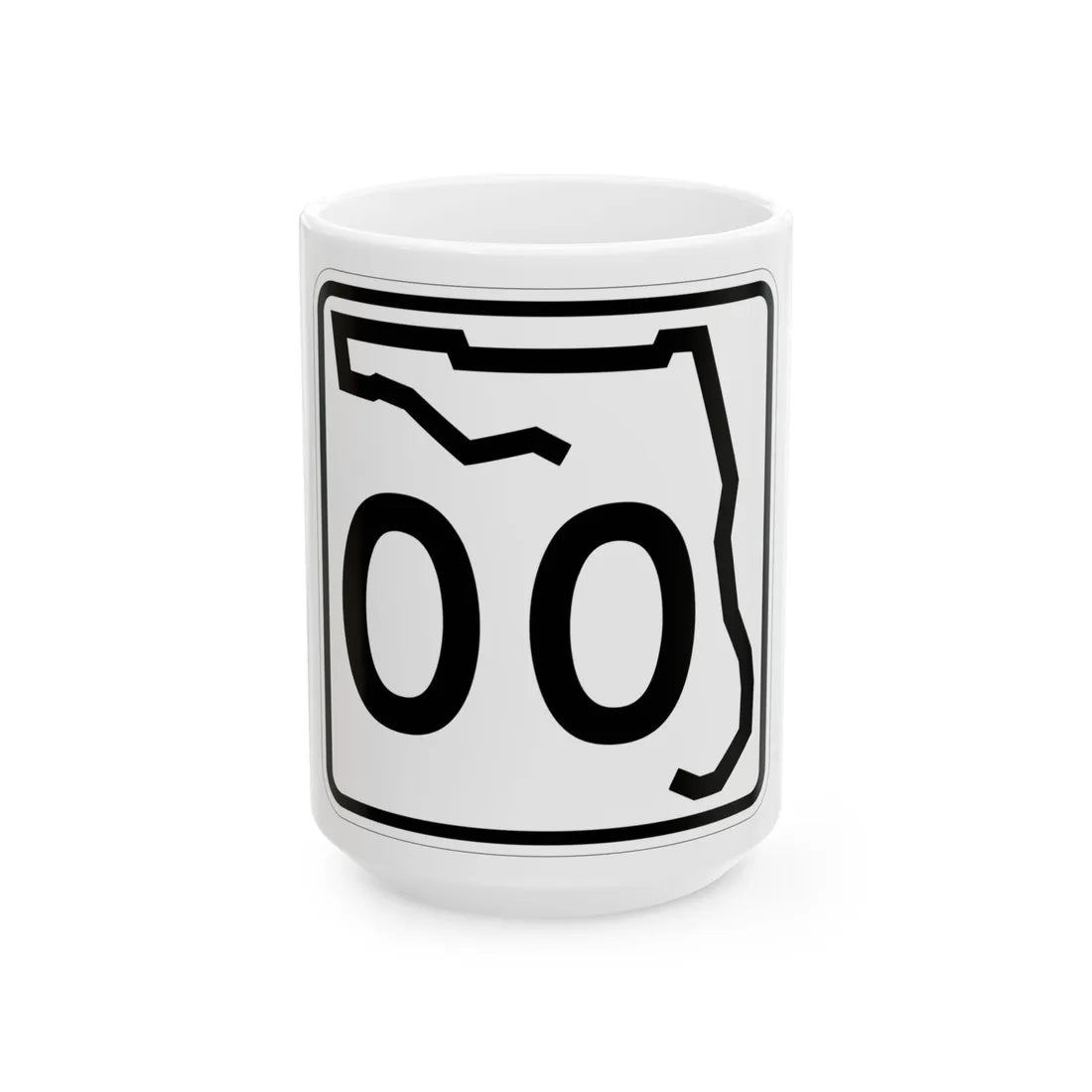 Florida 00 template (Florida) (Road Sign) White Coffee Mug 15oz - Go Mug Yourself