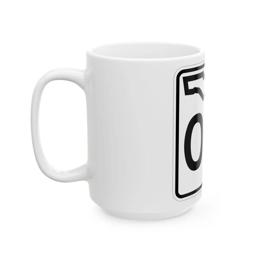 Florida 00 template (Florida) (Road Sign) White Coffee Mug - Go Mug Yourself