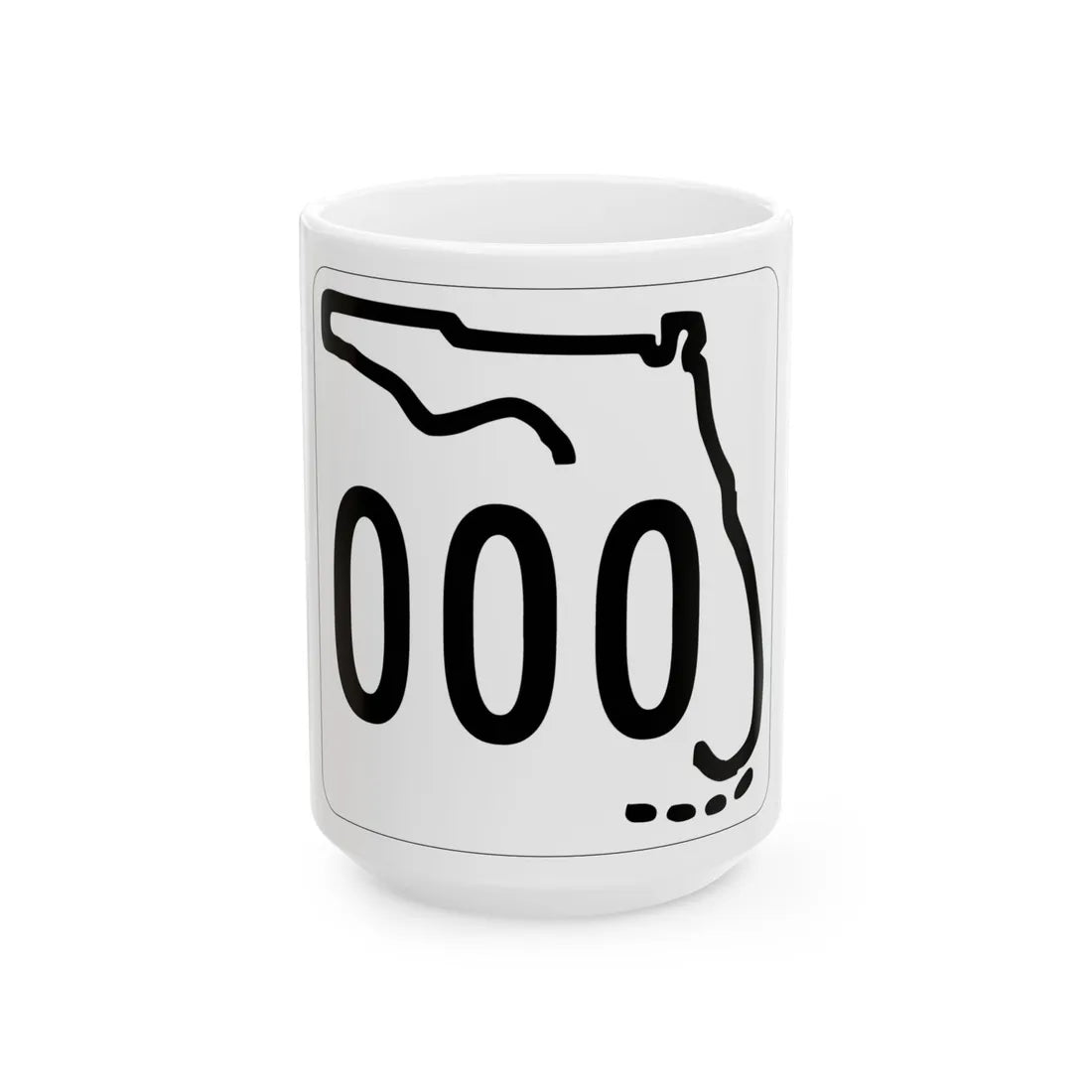 Florida 000 1955 template (Florida) (Road Sign) White Coffee Mug 15oz - Go Mug Yourself