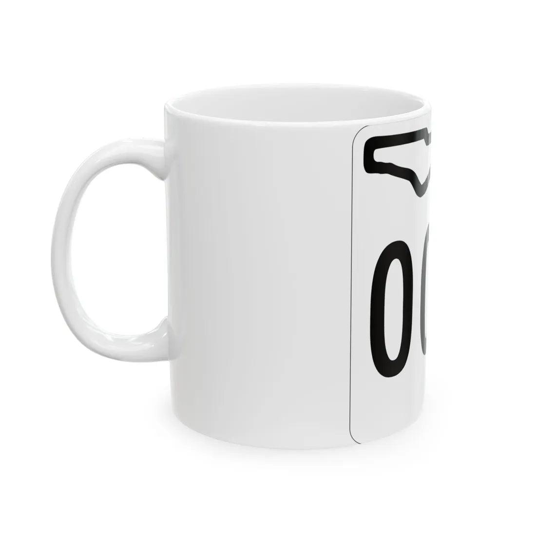 Florida 000 1955 template (Florida) (Road Sign) White Coffee Mug - Go Mug Yourself