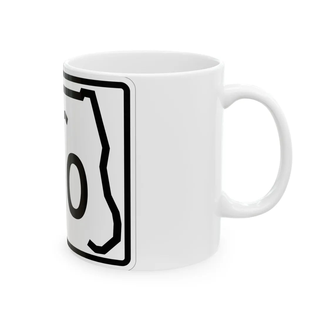 Florida 000 template (Florida) (Road Sign) White Coffee Mug - Go Mug Yourself