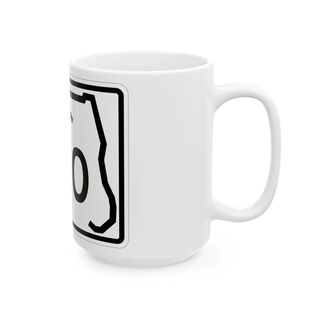 Florida 000 template (Florida) (Road Sign) White Coffee Mug - Go Mug Yourself