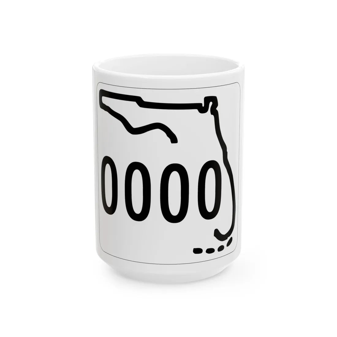 Florida 0000 1955 template (Florida) (Road Sign) White Coffee Mug 15oz - Go Mug Yourself