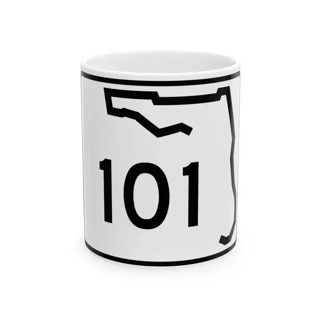 Florida 101 (Florida) (Road Sign) White Coffee Mug 11oz - Go Mug Yourself