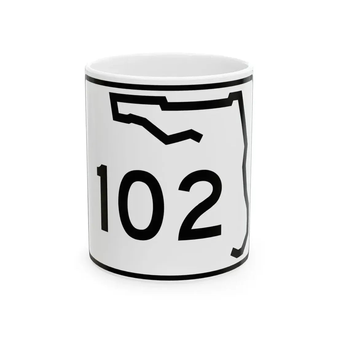 Florida 102 (Florida) (Road Sign) White Coffee Mug 11oz - Go Mug Yourself