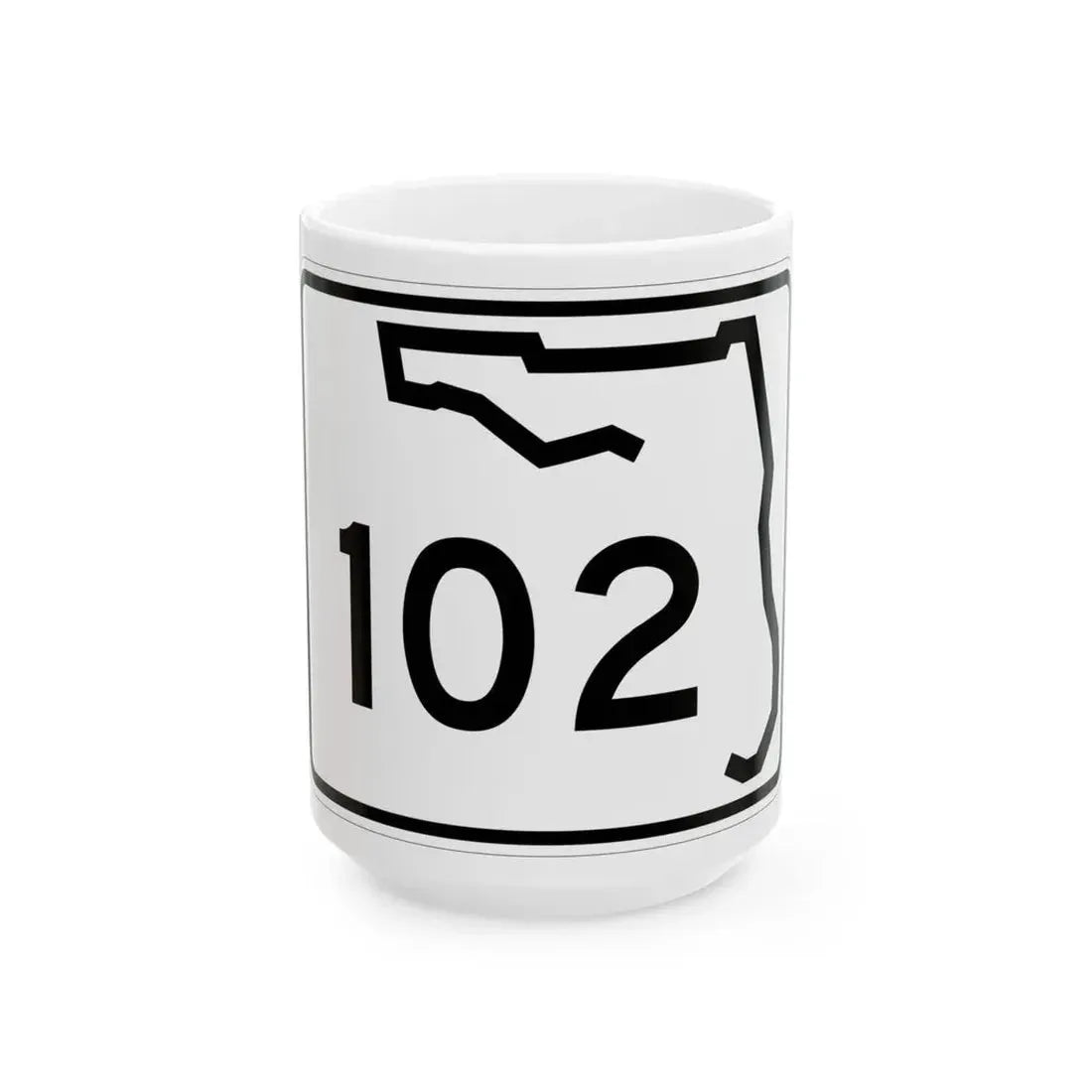 Florida 102 (Florida) (Road Sign) White Coffee Mug 15oz - Go Mug Yourself